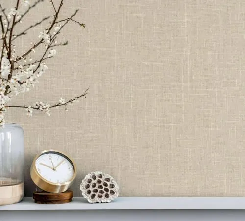 Marburg Vliestapete Lost Linen - Moderne Vliestapete in zeitlosem Beige, einfach zu verarbeiten und leicht zu entfernen – ideal für ein stilvolles Ambiente in Wohnzimmer, Schlafzimmer oder Küche.