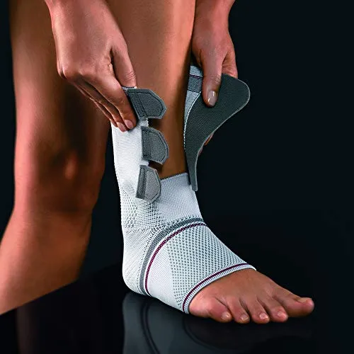 Bort select AchilloStabil® Plus XL silber - Fußbandagen & Schlingen, bietet optimale Stabilität und Unterstützung für den Fuß bei Achillessehnenbeschwerden.