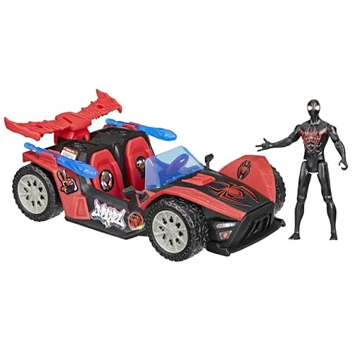 Marvel Spider-Man VenomVersus Miles Morales Action Racer 10 cm - Figuren-Spielset mit beweglicher Miles Morales Figur und Fahrzeug, ideal für kreative Abenteuer und als Geschenk für Marvel-Fans.