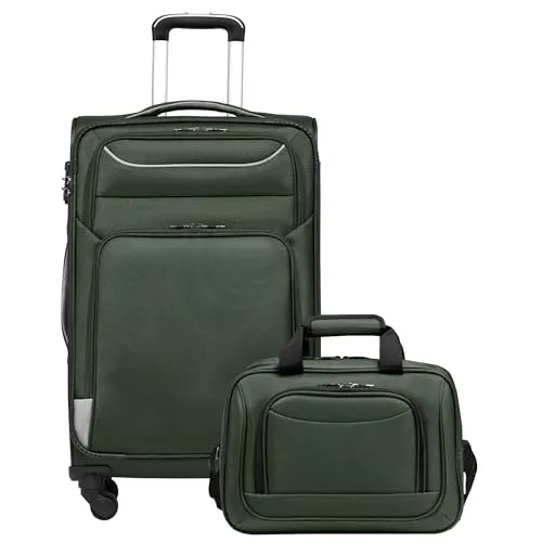 COOLIFE Koffer Trolley Set 2tlg in grün von COOLIFE