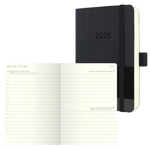 sigel Buchkalender Conceptum 2026 - Taschenkalender im DIN A5 Format mit 400 Blättern, 1 Tag = 1 Seite, ideal für die optimale Planung im Jahr 2026.