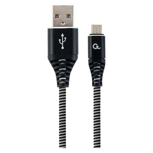 Gembird CC-USB2B-AMMBM-1M-BW USB Kabel USB 2.0 Micro-USB B USB A Schwarz (1 m, USB 2.0) (CC-USB2B-AMmBM-1M-BW)
