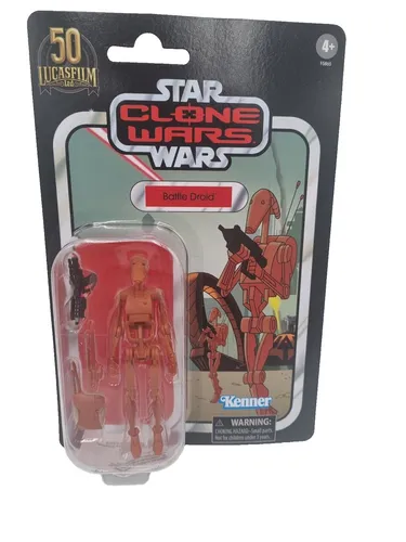 STAR WARS Vintage Collection Battle Droid Actionfigur - Detailgetreue Actionfigur des Kampfdroiden aus Star Wars: The Clone Wars, ideal für Sammler und Fans, hochwertige Verarbeitung und originalgetreue Nachbildung.