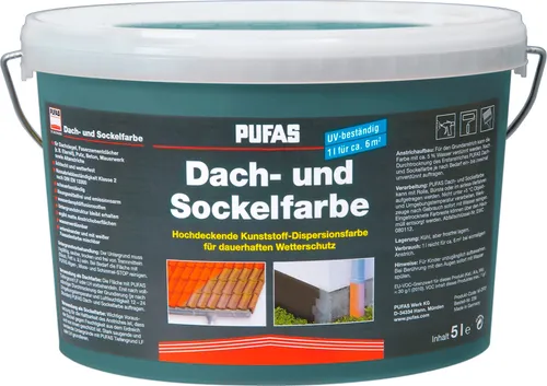 PUFAS Dach- + Sockelfarbe Basaltblau von PUFAS