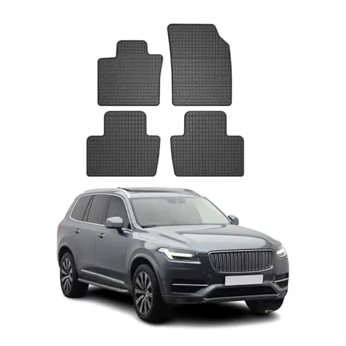 OMAC Auto-Fußmatten für Volvo XC90 2015-2025 - Hochwertige Gummimatten für Volvo XC90, rutschfest und wasserfest. Perfekte Passform für optimalen Schutz des Innenraums.