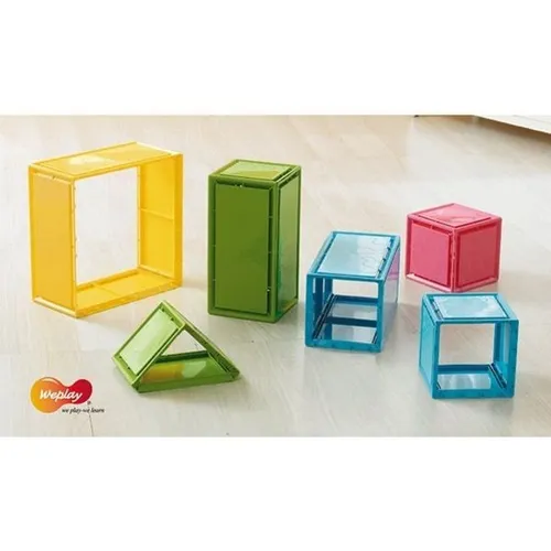 Weplay KC0003 Kreativ Stapel Bausteine Blocks, bunt, 68-teilig - Baukästen & Bausteine – Fördert Kreativität und Motorik; 68 Teile aus hochwertigem Kunststoff für unzählige Konstruktionsmöglichkeiten und spielerisches Lernen.