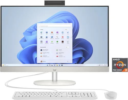 HP 27-cr0207ng All-in-One PC - PC-Systeme mit 27 Zoll Full HD Display, leistungsstark dank AMD Ryzen 3 und 512 GB SSD für schnelles Arbeiten und Multimedia.