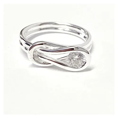 Fingerring 925 Echt Silber Zirkonia breit Ringgröße 57 Silberring