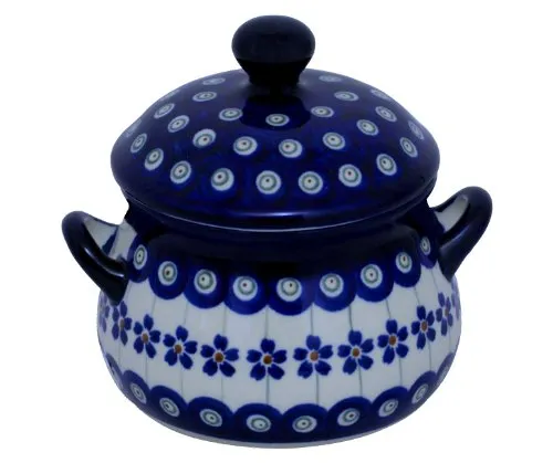 Original Bunzlauer Marmeladentopf / Schmalztopf 0.35 Liter im Dekor 166a