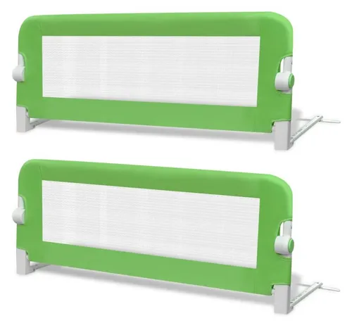 vidaXL Kleinkind-Bettschutzgitter 2 Stk. Grün 102x42 cm