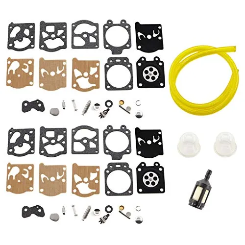 MCHNIC 2x Vergaser Membranen Reparatursatz mit Benzinschlauch für Walbro K20-WAT WA WT Vergaser Echo STIHL Homelite Husqvarna Echo Dolmar McCulloch Jonsered