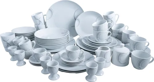 Kombiservice 62tlg. LORA in weiß von van Well