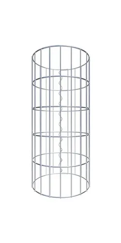 Gabiona Steinsäule 32 cm Durchmesser - Gabionensäule für kreative Gartengestaltung - Stabile Gabionensäule aus Stahl, ideal für Garten- und Landschaftsbau. Mit einer Höhe von 0,50 m bietet sie vielfältige Gestaltungsmöglichkeiten und ist leicht zu handhaben.
