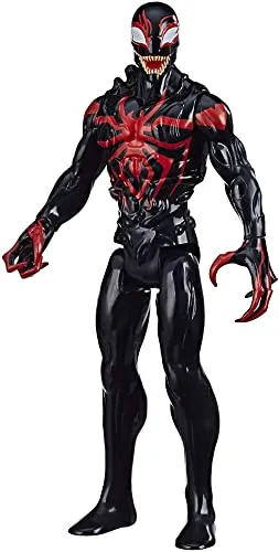 Hasbro E8729 Spider-Man Maximum Venom Titan Hero Miles Morales Action-Figur - 30 cm große Figur, klassisches Design mit Venom-artigem Look, kompatibel mit Titan Hero Blast Gear