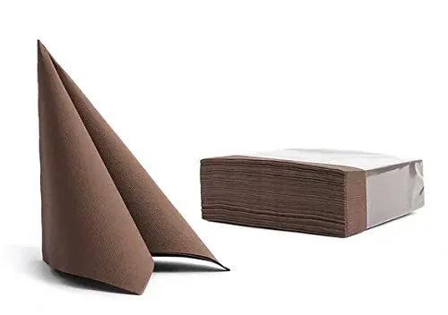 CHIC 50 Servietten Softpoint 38x38cm braun in braun von CHIC