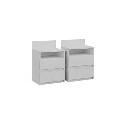 Vicco Nachtschrank Monty 2er Set, Weiß von Vicco