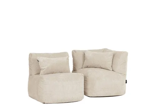 Icon Noa Modular Sofa für Erwachsene – Beiges Flauschiges Cordstoff-Sofa - Gestalte deinen Raum individuell mit diesem modularen Sofa. Die anpassbare Füllung sorgt für hohen Sitzkomfort, während der OEKO-TEX-zertifizierte Stoff für geprüfte Qualität steht. Ideal für Wohnzimmer, Schlafzimmer oder als Loungesessel.