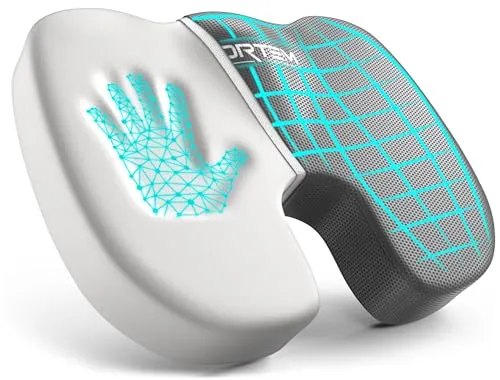 FORTEM Sitzkissen, Sitzpolster, Bürostuhlkissen, Memory-Schaum Schreibtischstuhl Kissen, Rutschfestes Sitzkissen für Gaming, Autositzkissen, Computerstuhlkissen, Waschbarer Bezug