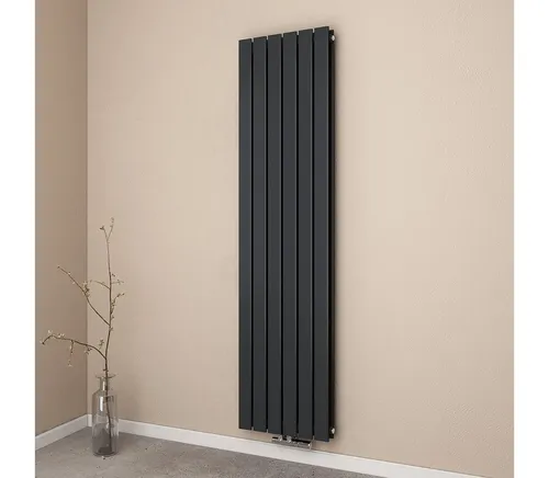 EMKE Heizkörper Flach Vertikal Doppellagig Design Paneelheizkörper Höhe: 160/180cm, 1670W für 15qm Raum Mittelanschluss Anthrazit