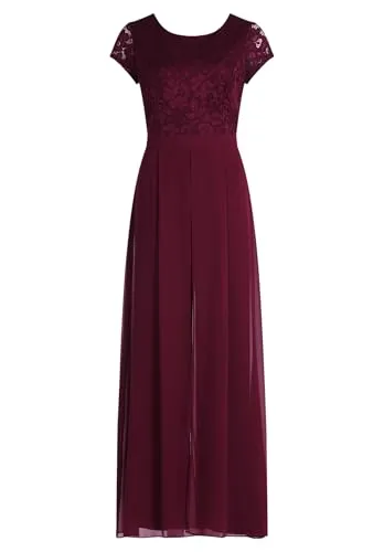 Vera Mont Damen Jumpsuit Kurzarm Deep Wine, 46 von Vera Mont