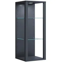 VCM Glasvitrine hängend - Modern & Platzsparend - Hängevitrine aus ESG-Sicherheitsglas mit 2 variablen Glasböden. Ideal für stilvolle und kompakte Aufbewahrung. Maße: H. 90 x B. 35 x T. 35 cm.