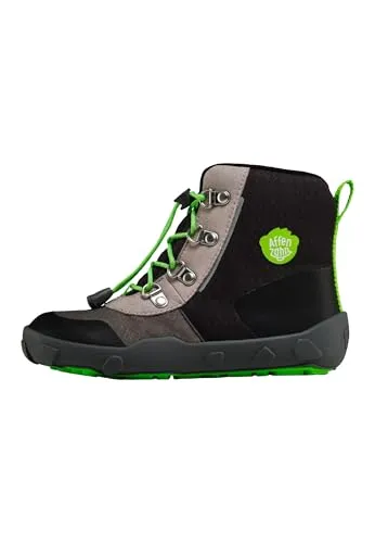Affenzahn Winterstiefel Vegan Discovy - Wetterfeste und warm gefütterte Kinder-Winterstiefel, ideal für Abenteuer im Freien – mit rutschfester Sohle und einfacher Handhabung durch Schnürsenkel und Reißverschluss.