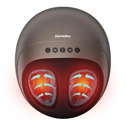 HoMedics Shiatsu Air Pro Fußmassagegerät – Elektrisches Fußmassagegerät mit Luftkompression und Wärme