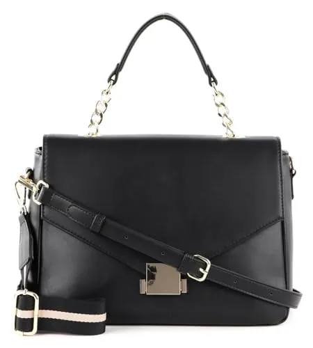 Seidenfelt Bjerka Handtasche 26 cm, Black/Gold, Einheitsgröße