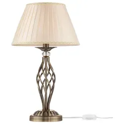 Maytoni Tischleuchte aus Messing und Glas - Elegante Tischleuchte (32x55x32 cm) mit gleichmäßiger Lichtverteilung, ideal für stimmungsvolle Innenbeleuchtung. Leicht zu transportieren – perfekt für jeden Raum!