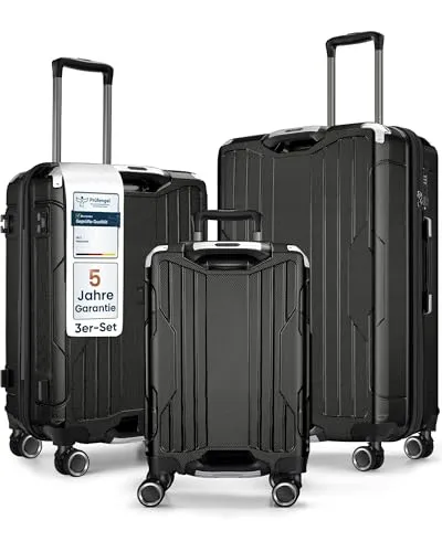 4FLY Aluminium-Rahmen Hartschalen-Reisekoffer Set 3-teilig Ultraleicht