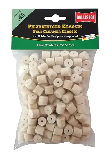 BALLISTOL 23231 Filzreiniger Klassik - Laufreiniger für Gewehr Kal. .45 - 150 Stück