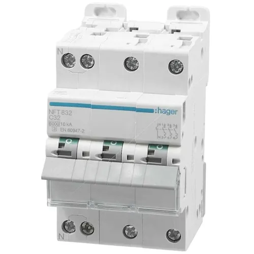 HAGER NFT832 C32 Leitungsschutzschalter 3P+N 10kA