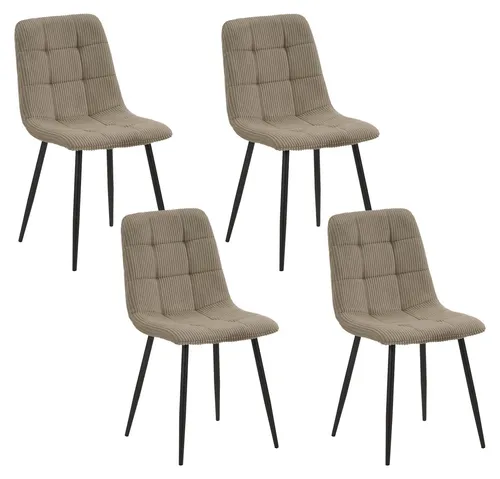 Esszimmerstuhl Mesa Cordstoff Beige