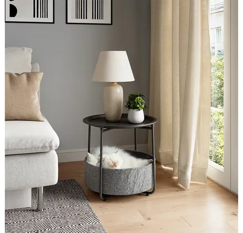 Vicco Couchtisch Liva, Schwarz, 47 x 50 cm - Stylischer Beistelltisch in Schwarz, ideal für Ihr Wohnzimmer. Mit kompakten Maßen von 47 x 50 cm passt er perfekt in kleine Räume und bietet zusätzlichen Platz für Ihre Getränke und Dekoration.