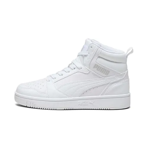 Puma Rebound V6 Mid Jr White-Cool Light Gray Größe EU 37 in beige von PUMA