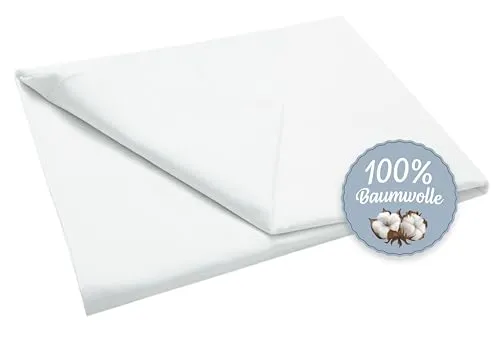 ZOLLNER Betttuch 160 x 285 cm - Hochwertiges Betttuch aus 100% Baumwolle für optimalen Komfort und Hygiene, waschbar bis 95°C – ideal für Schlafzimmer, Gäste- und Kinderzimmer.
