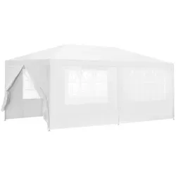 casa.pro Pavillon »Wedau« 600x300 cm - Gartenpavillon in Weiß, ideal für Partys und Veranstaltungen, mit robustem Stahlgestell und wasserabweisendem Dach aus Polyethylen.