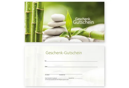 cosmeticPlus Geschenkkarte 50 Gutscheinkarten mit verschiedenen Motiven (zum Verkaufen), glänzende Vorderseite