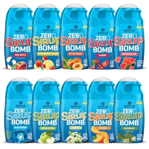 Bodylab24 ZERO Sirup BOMB Mixed Box, 10 x 65ml von Bodylab24