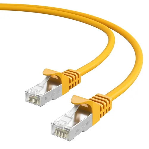 0,5m CAT7 Patchkabel S/FTP RJ45 Gelb Ethernet LAN Netzwerkkabel