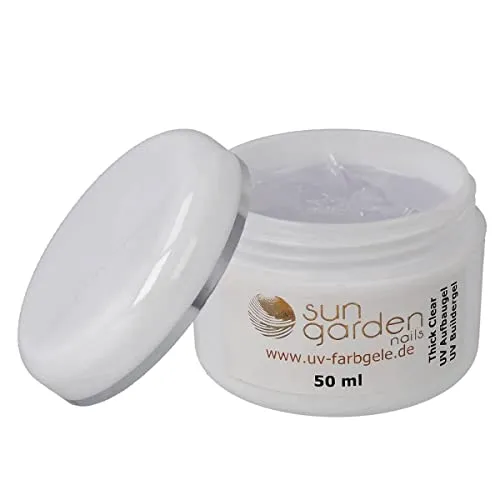 Sun Garden Nails - Aufbaugel Thick Clear/Builder Gel 50ml - Nagelmodellage UV Gel Nail Nagelgel
