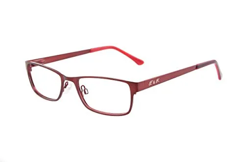 Edison & King Lesebrille Elements aus Metall, in 6 Farben, mit Premium Gläsern (rot, +1,00 dpt)