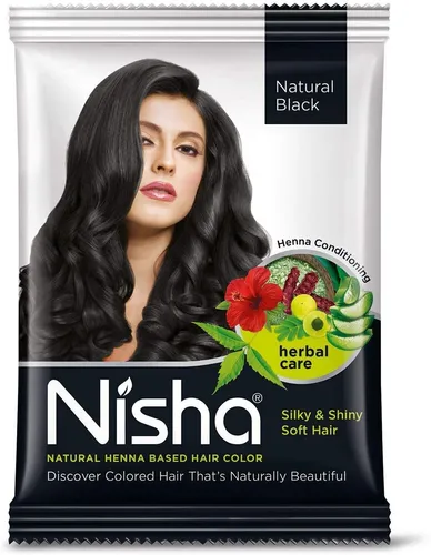 Nisha Schwarzes Haar-Henna mehndi met goedheid van 9 kruiden 100% reines Henna 1
