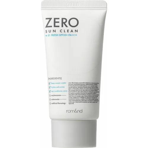 rom&nd Zero Sun Clean leichte Tönungscreme mit feuchtigkeitsspendender Wirkung SPF 50+ Farbton 02 Tone Up 50 ml