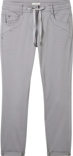 TOM TAILOR 7/8-Hose mit Bindeband - Stretchhosen in elegantem explicit grey, mit elastischem Material und Bindeband am Bündchen für optimalen Tragekomfort und lässigen Look.