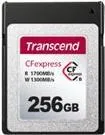 Transcend CFexpress 820 Type B - 256GB Speicherkarte, hohe Lese- und Schreibgeschwindigkeiten bis zu 1.700 MB/s für schnelle Datenübertragungen