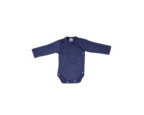 Cosilana Langarmwickelbody aus Bio Schurwolle & Seide - Shirtbodies für Babys, GOTS-zertifiziert, sanft zur Haut und hält kuschelig warm - ideal für jede Jahreszeit.