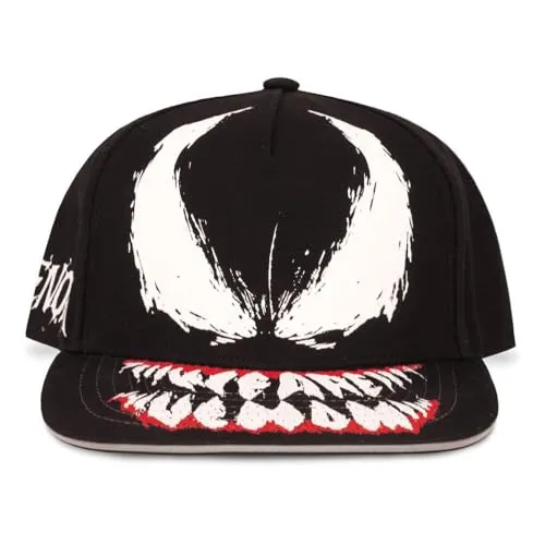 Venom (Marvel) Glow In The Dark Unisex Cap - Baseball Cap für Herren, Snapback-Cap aus 100% Baumwolle mit Glow-In-The-Dark Effekt für Fans von Marvel und Disney. Hoher Tragekomfort garantiert!