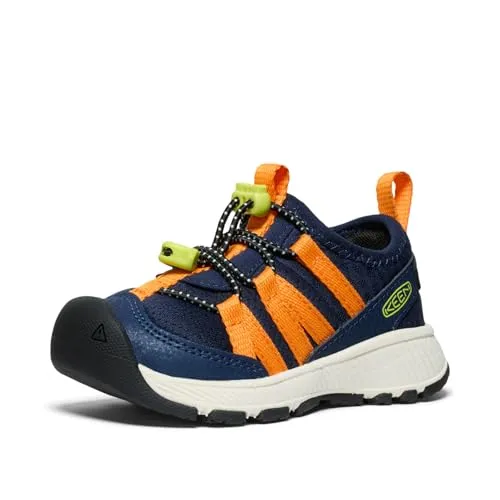 Keen MOTOZOA Sneaker blau 27-28 EU - Sportlicher Sneaker in NAVAL ACADEMY/BRIGHT MARIGOLD, atmungsaktives Mesh-Innenmaterial und praktischer Schnellverschluss für Kinder im Alter von 27-28 EU.