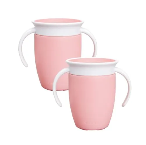Munchkin 2 Pack Wunder 360 Babys Schnabeltasse | 207ml | 6m+ | Rosa